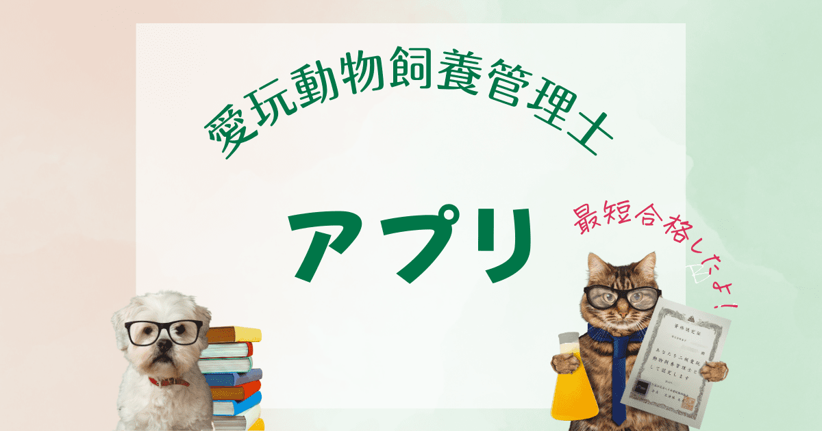 愛玩動物飼養管理士・アプリを使った決定的な攻略方法は